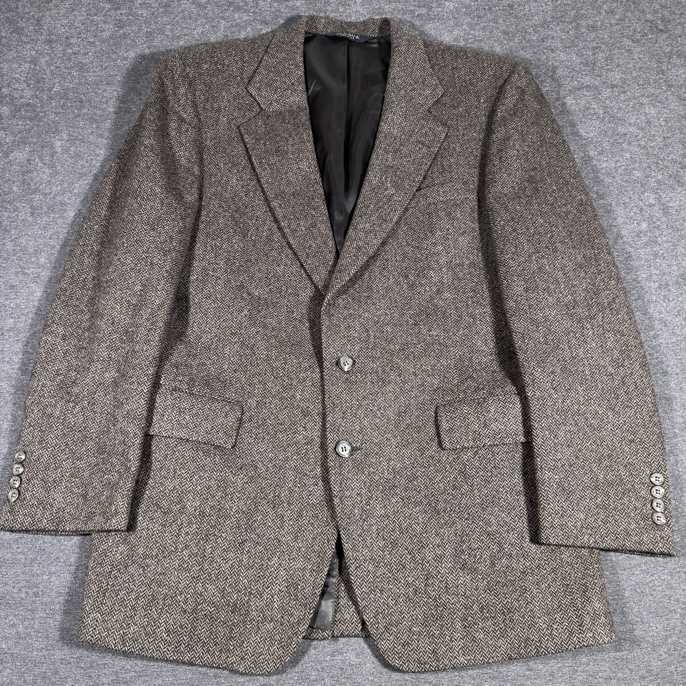 Jos. A. Bank Mens Blazer Wool Sport‎ Coat 42L 2 Button Suit Jacket Herringbone